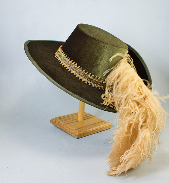 Single Plume Feather Hat Pin - Bone