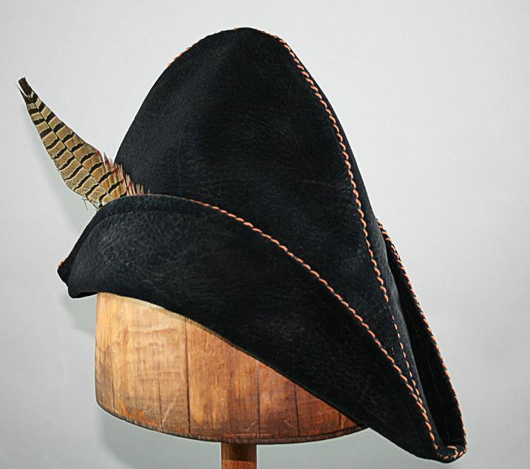 Leather feather hat, Robin Hood style