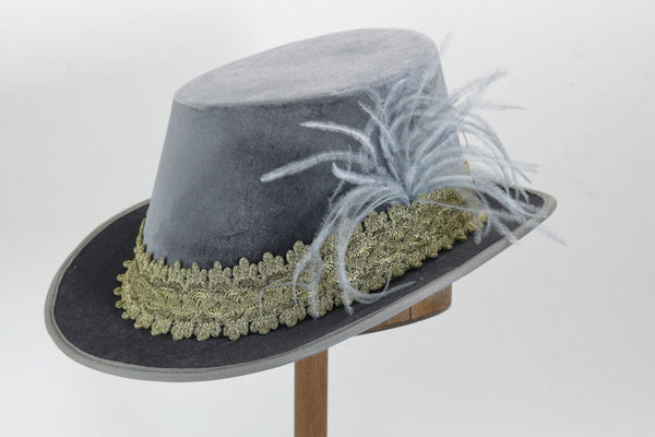Tall Hat - Pewter / Gold Smooth Velvet – Tall Toad